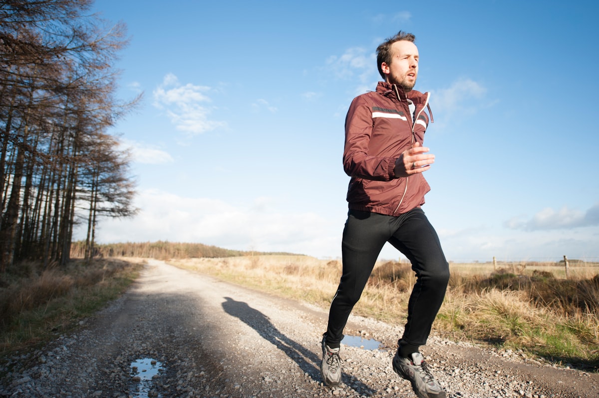 Mature man enjoying active lifestyle outdoors